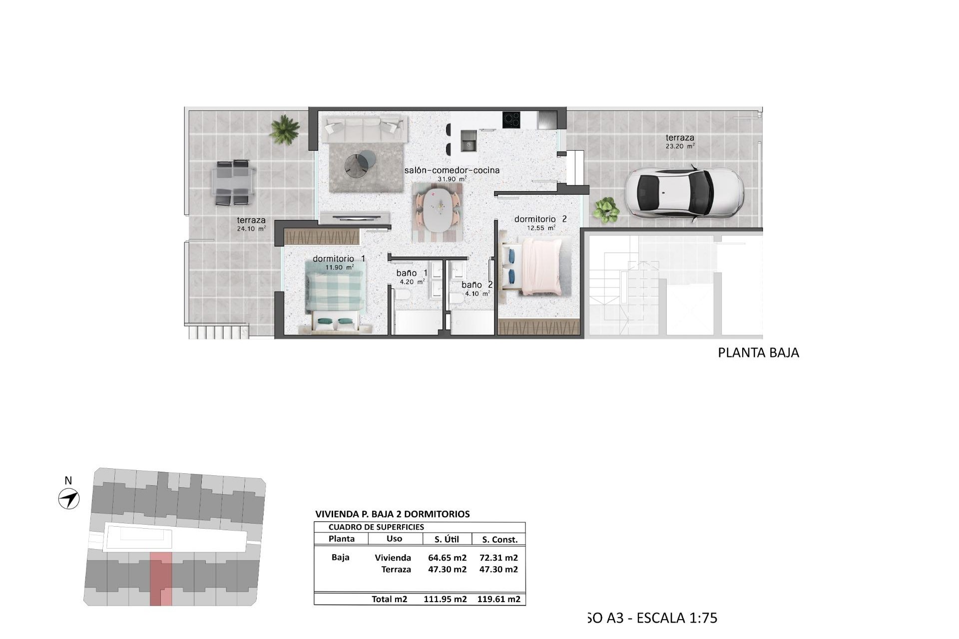 New Build - Bungalow -
Pilar de la Horadada - pueblo