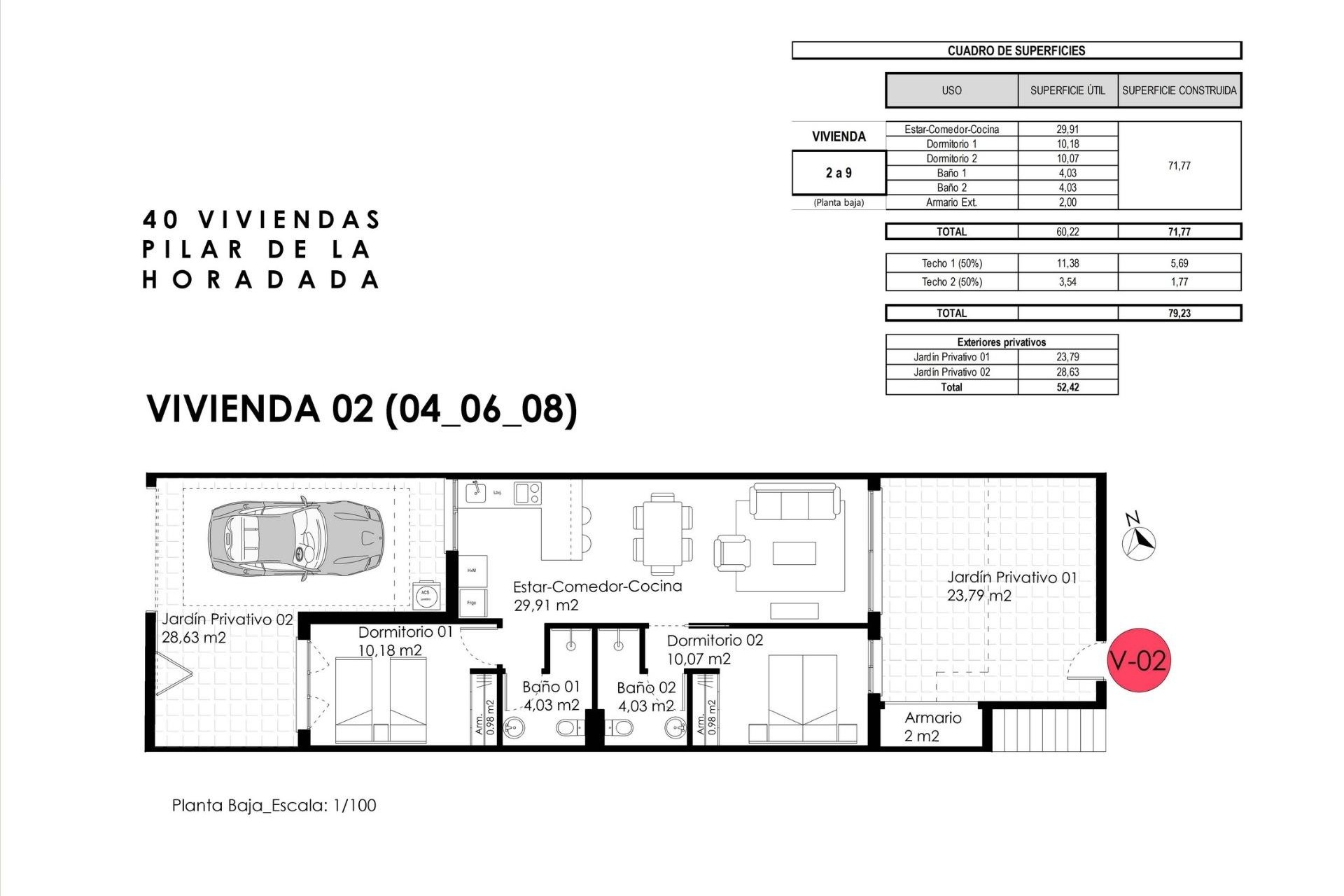 Nybygg - Bungalow -
Pilar de la Horadada - pueblo