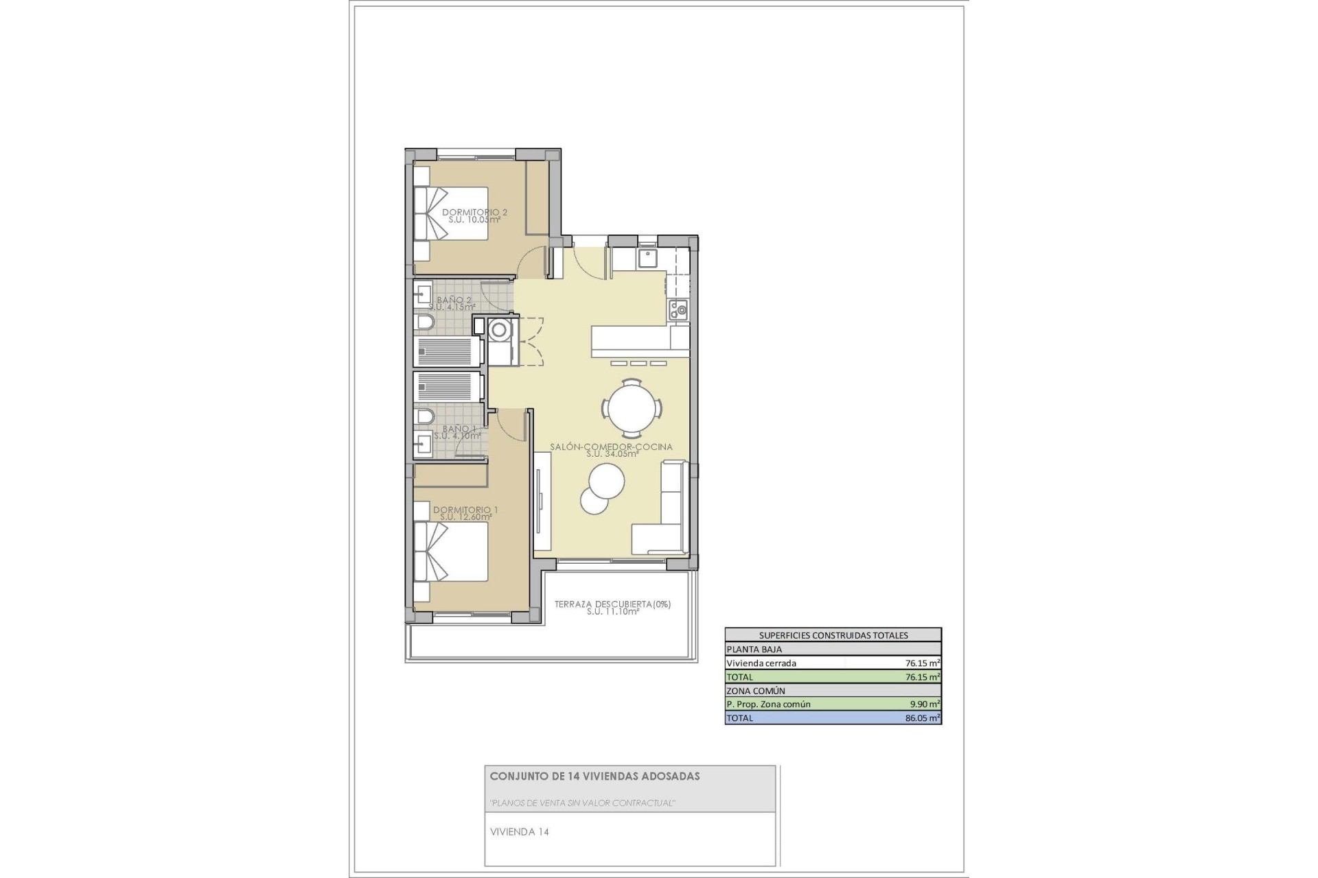 Nybygg - Bungalow -
Rojales - Pueblo