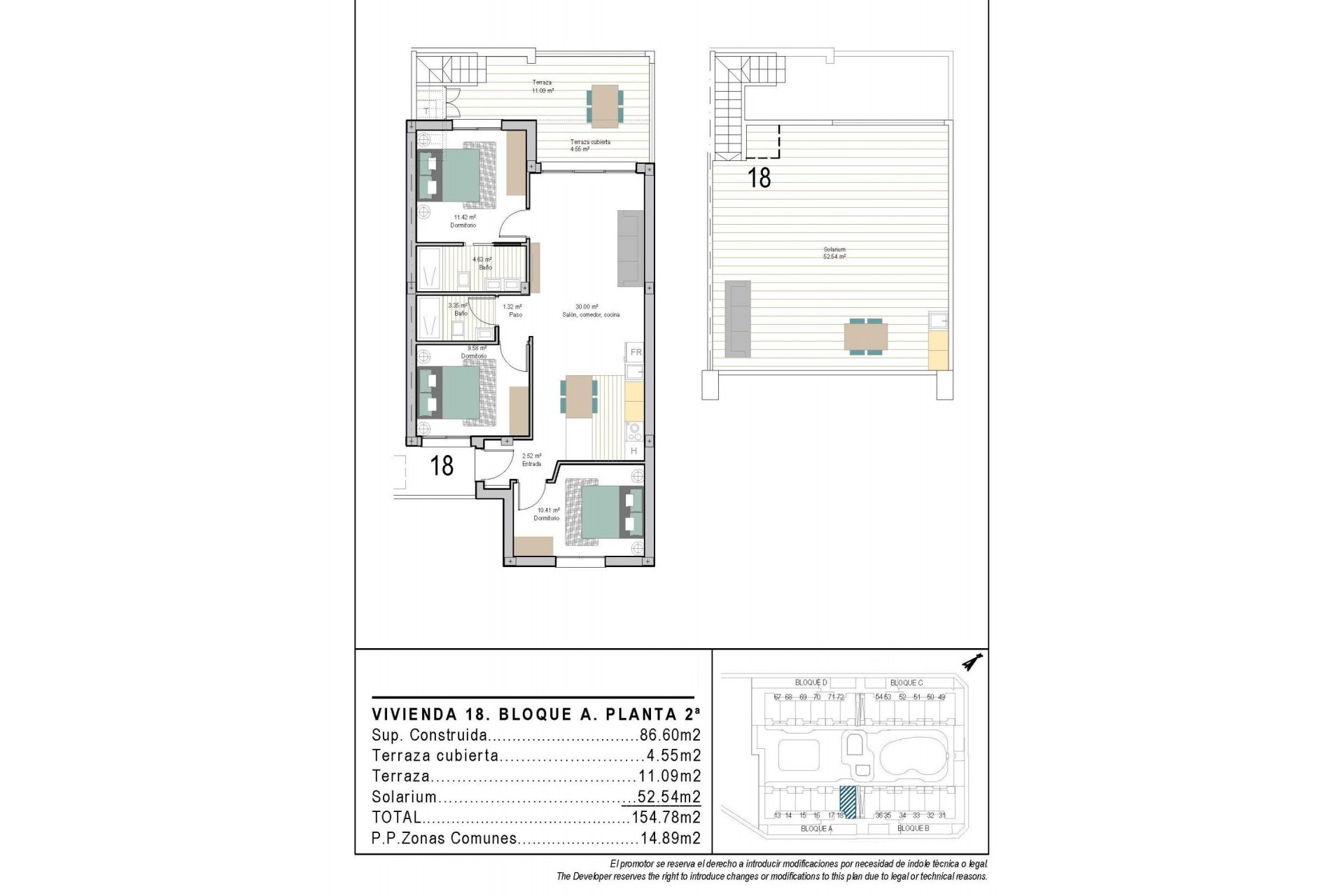 Nybygg - Toppleilighet -
Torre Pacheco - San Cayetano