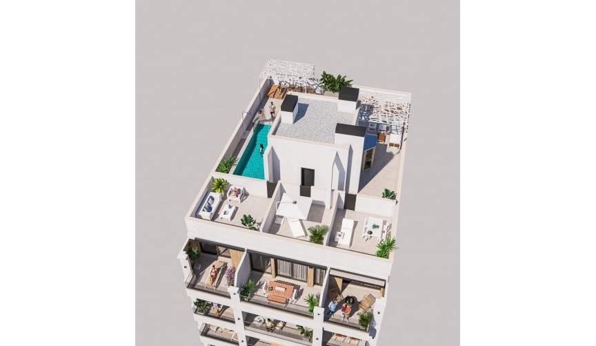 Nybygg - Toppleilighet -
Torrevieja - Playa de El Cura