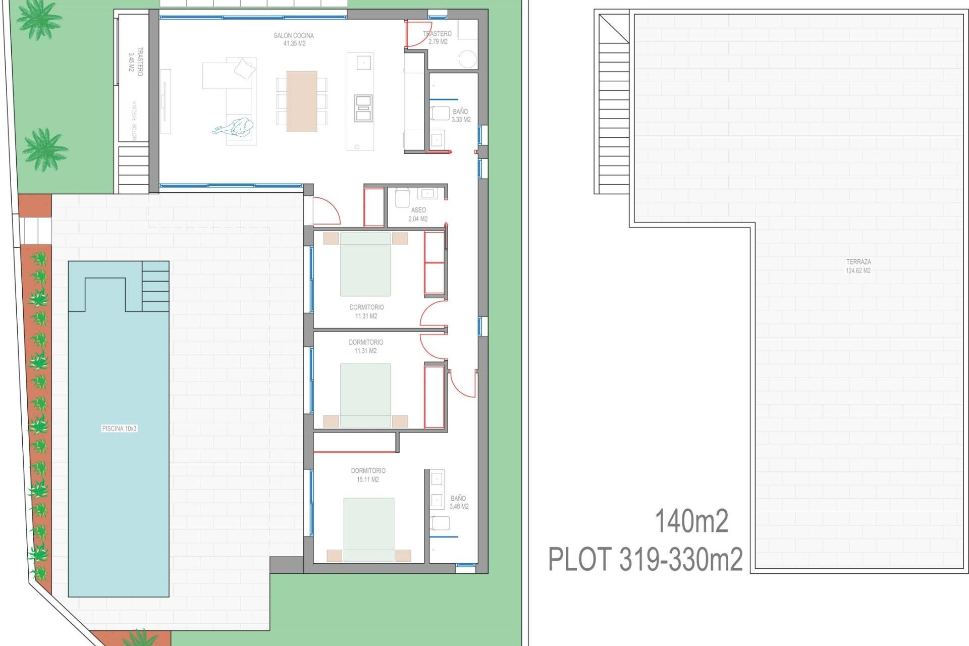 Nybygg - Villa -
San Javier - Parque del doce