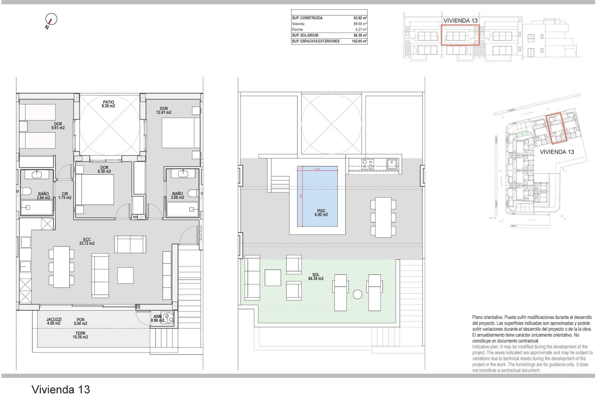 Nybyggnation - Bungalow -
Pilar de la Horadada - pueblo