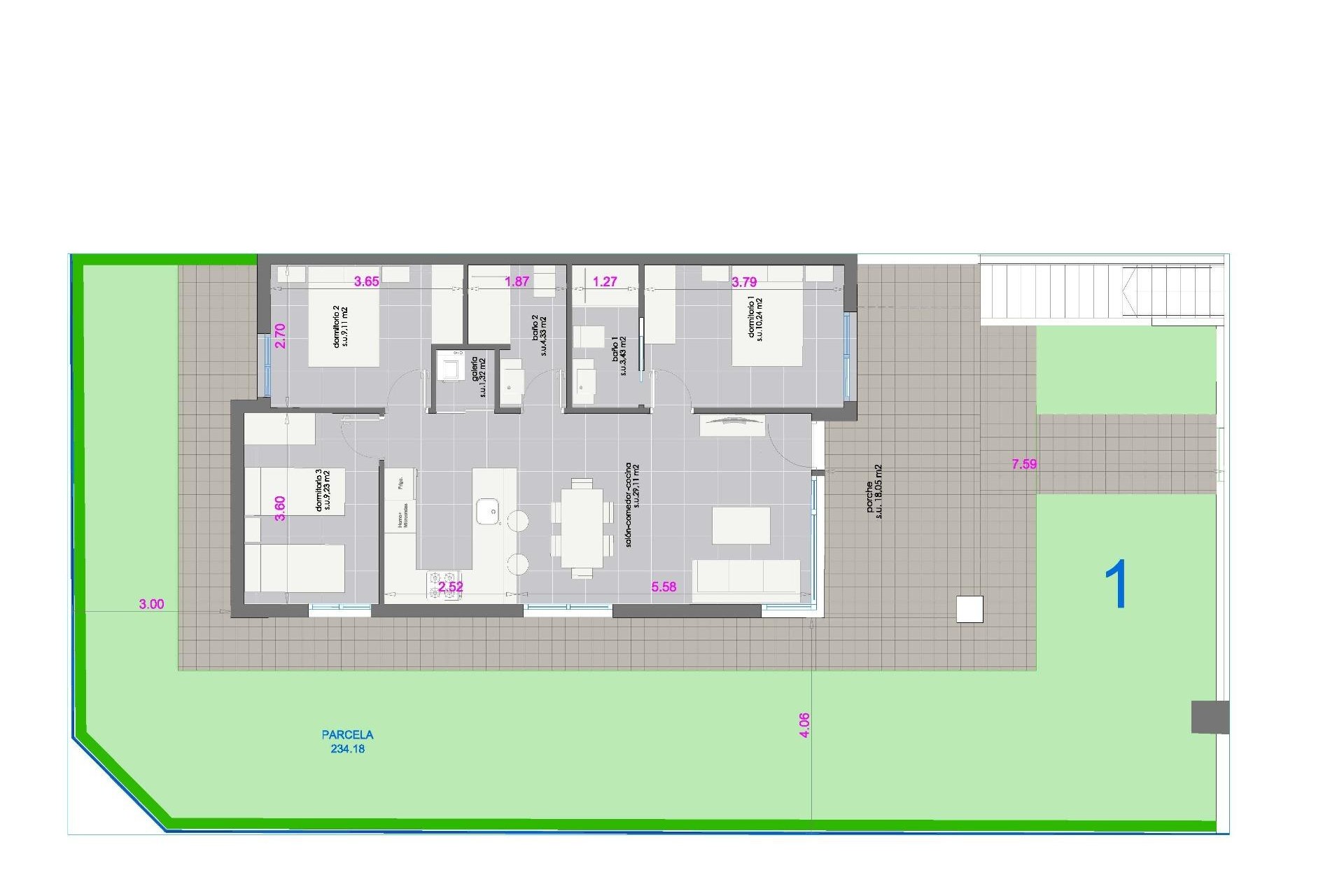 Nybyggnation - Bungalow -
Pilar de la Horadada - pueblo