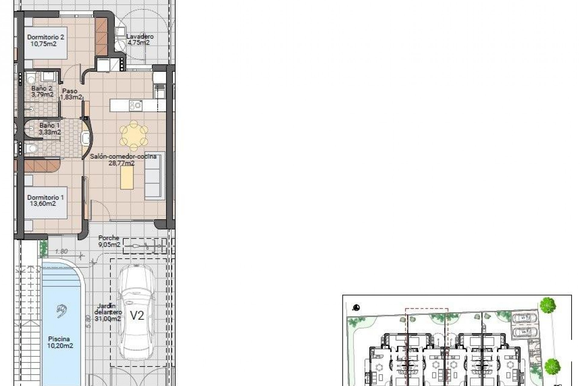 Nybyggnation - Bungalow -
Pilar de la Horadada - pueblo
