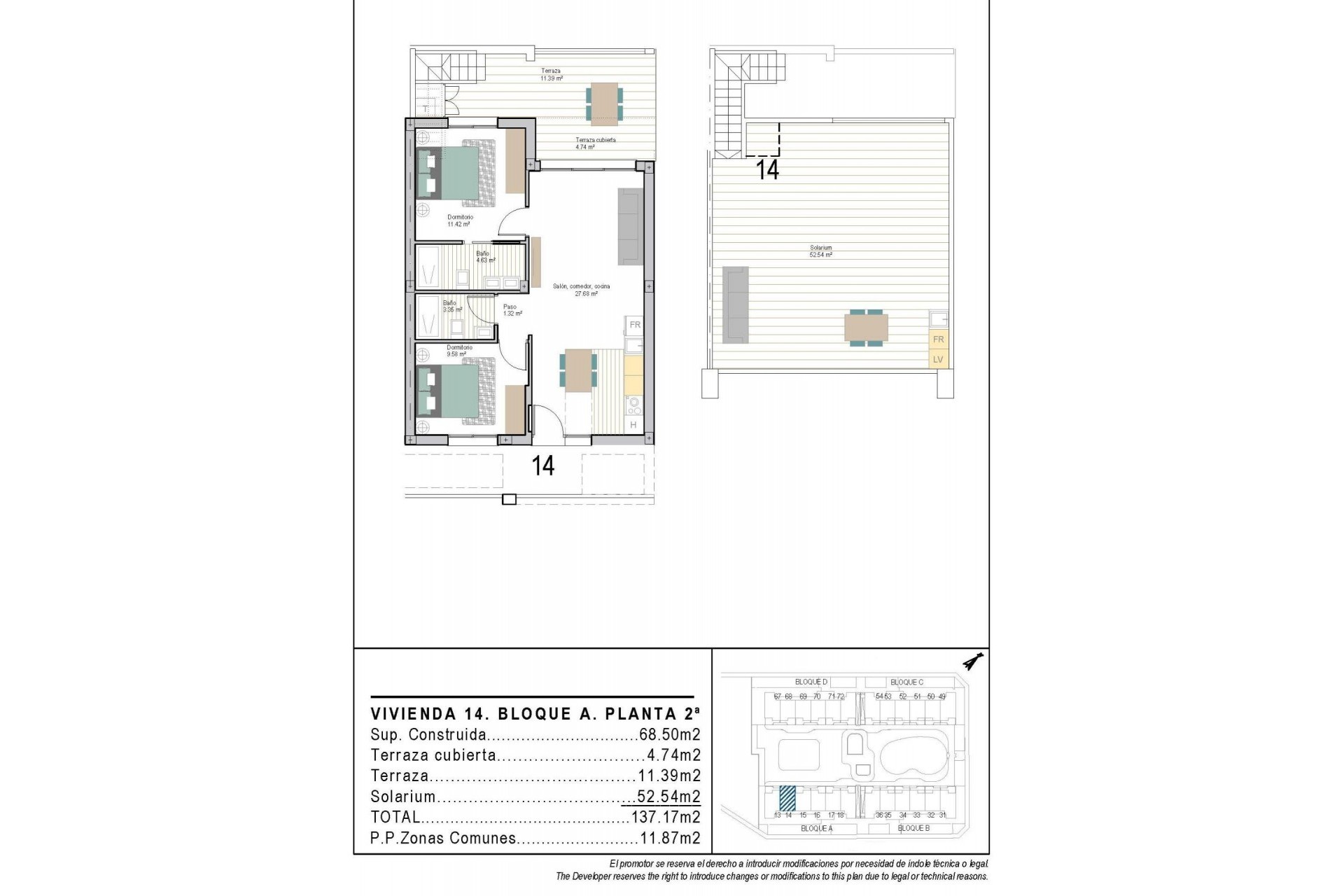 Nybyggnation - Takvåning -
Torre Pacheco - San Cayetano