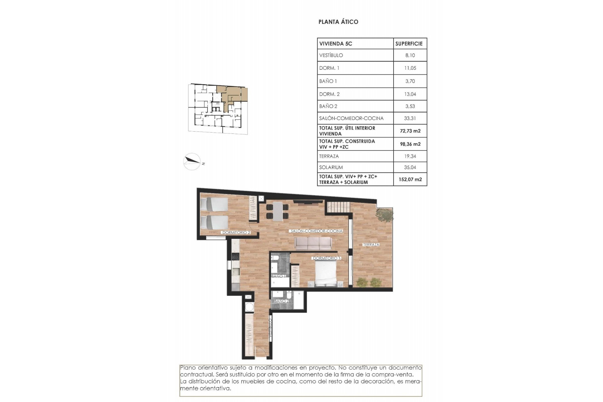 Nybyggnation - Takvåning -
Torrevieja - PARQUE DE LAS NACIONES