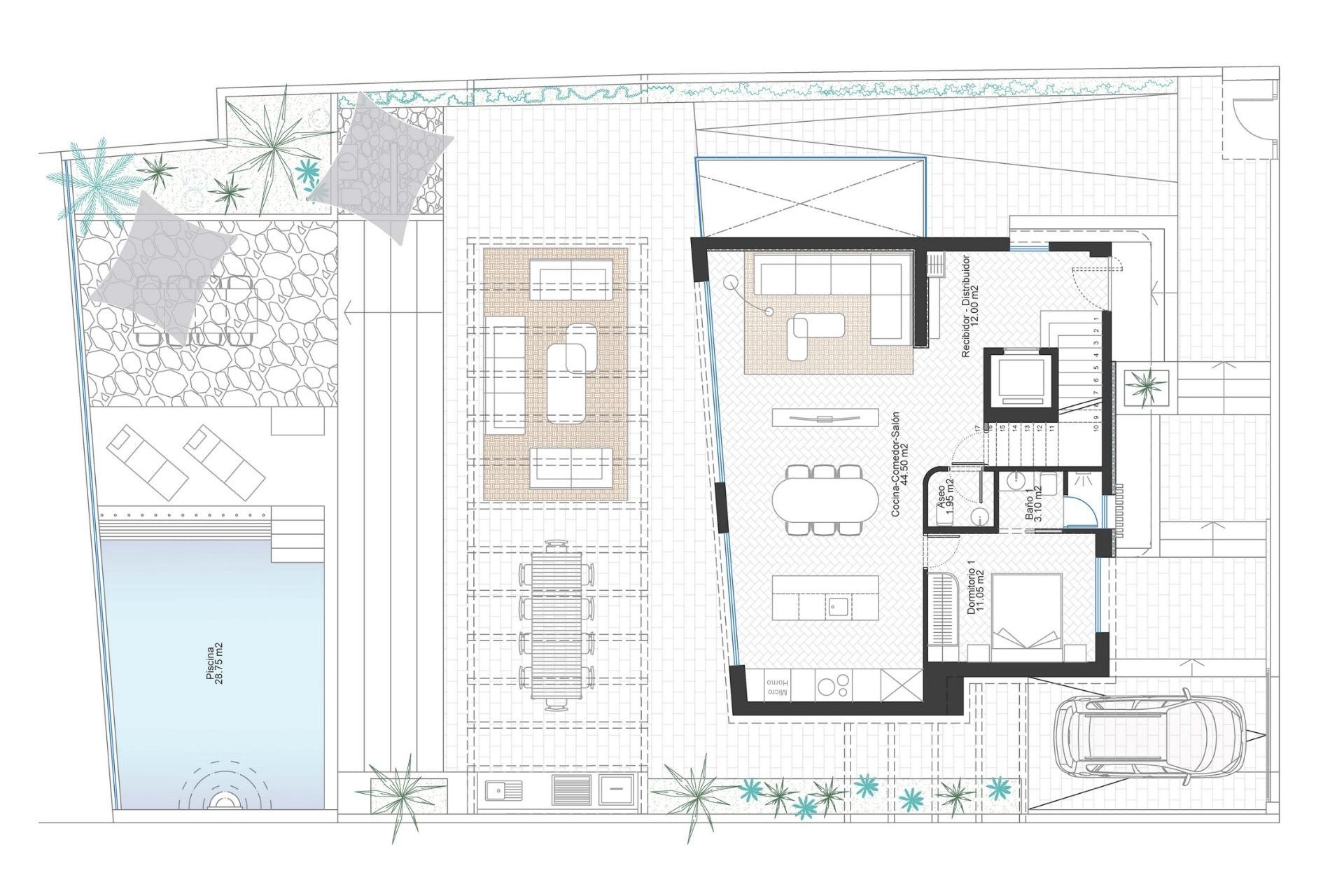 Nybyggnation - Villa -
Cabo de Palos - Cala Flores