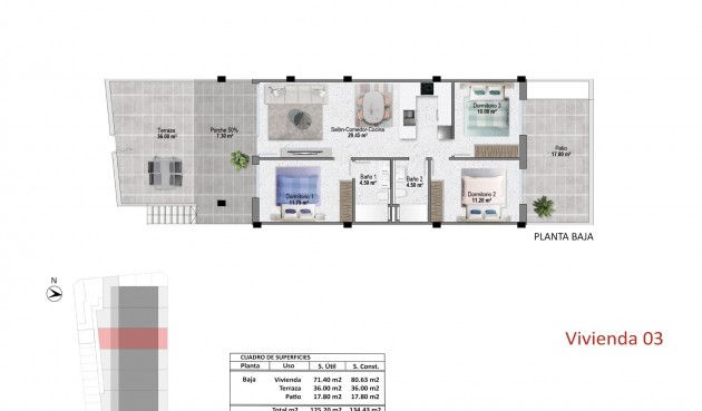 Nybygg - Bungalow -
Pilar de la Horadada - pueblo