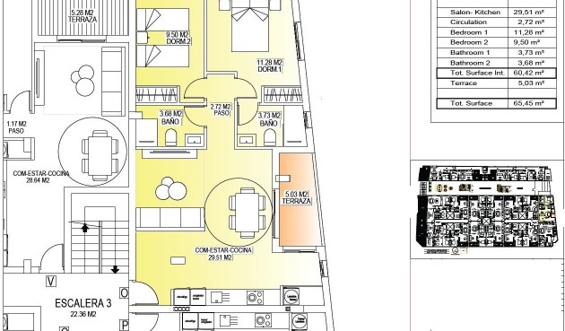 Nybyggnation - Takvåning -
San Miguel de Salinas - Pueblo