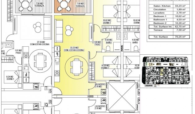 Nybygg - Toppleilighet -
San Miguel de Salinas - Pueblo