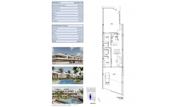 Nybygg - Bungalow -
Pilar de la Horadada - pueblo