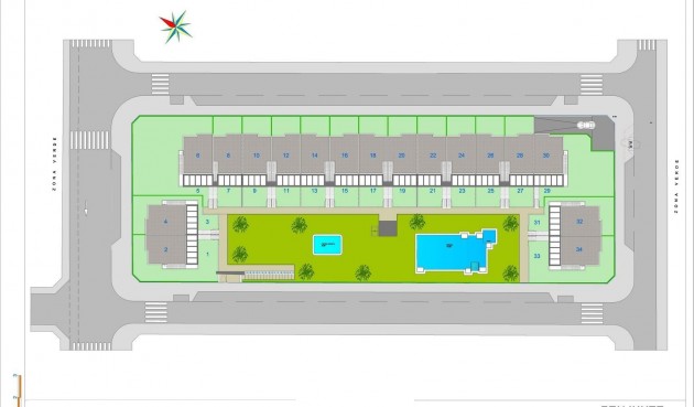 Nybygg - Bungalow -
Pilar de la Horadada - pueblo