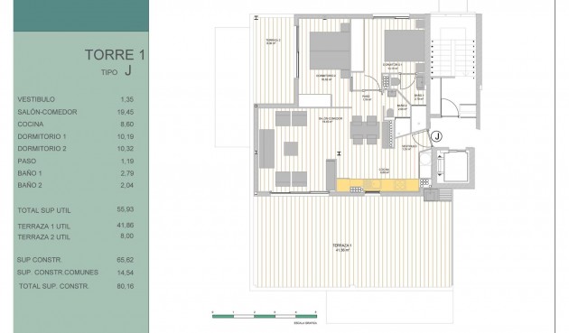 Nybygg - Toppleilighet -
Guardamar del Segura - Avda del Puerto